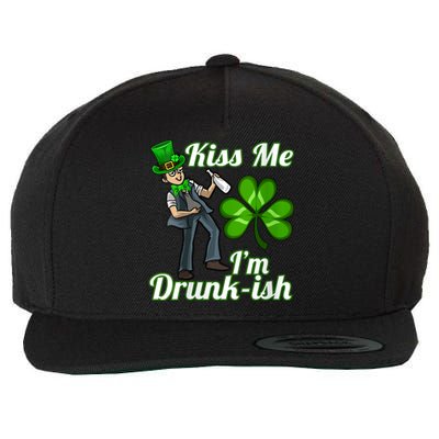 Womens Kiss Me I'm Drunkish Lucky St. Patrick's Day Costume Outfit Wool Snapback Cap