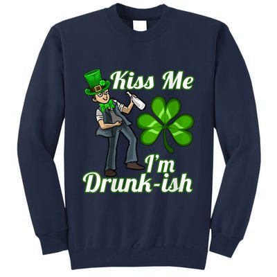 Womens Kiss Me I'm Drunkish Lucky St. Patrick's Day Costume Outfit Tall Sweatshirt