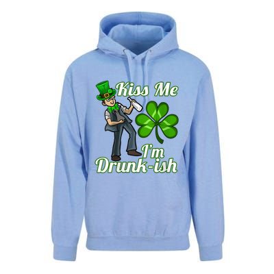 Womens Kiss Me I'm Drunkish Lucky St. Patrick's Day Costume Outfit Unisex Surf Hoodie