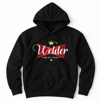 Welder King Of Trades In A Parody Funny Welding Grandpa Dad Hoodie