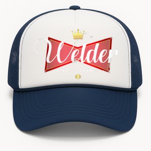 Welder King Of Trades In A Parody Funny Welding Grandpa Dad Trucker Hat