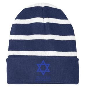 Whatever Kind Of Jew You Don’T Like I’M That One Striped Beanie with Solid Band