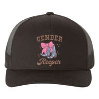 Western Keeper Of The Gender Cowboy Boots Gender Reveal Yupoong Adult 5-Panel Trucker Hat