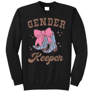 Western Keeper Of The Gender Cowboy Boots Gender Reveal Sweatshirt