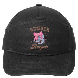 Western Keeper Of The Gender Cowboy Boots Gender Reveal 7-Panel Snapback Hat