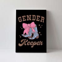 Western Keeper Of The Gender Cowboy Boots Gender Reveal Canvas