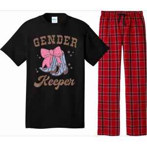 Western Keeper Of The Gender Cowboy Boots Gender Reveal Pajama Set