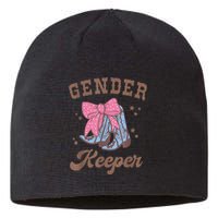 Western Keeper Of The Gender Cowboy Boots Gender Reveal Sustainable Beanie