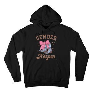 Western Keeper Of The Gender Cowboy Boots Gender Reveal Tall Hoodie