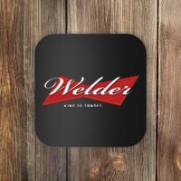 Welder King Of Trades Funny Welding Master Welder Coaster