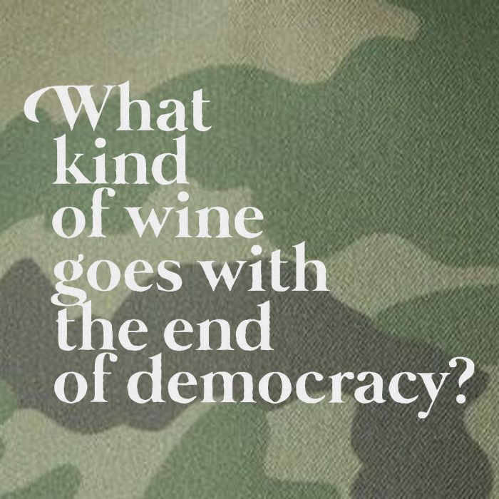 What Kind Of Wine Goes With The End Of Democracy Legacy Tie Dye Trucker Hat