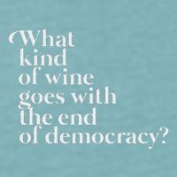 What Kind Of Wine Goes With The End Of Democracy Sueded Cloud Jersey T-Shirt