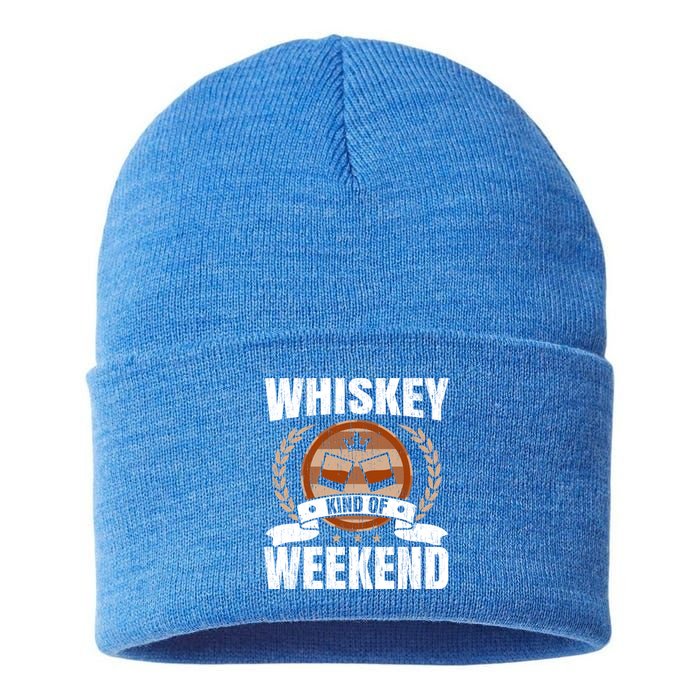 Whiskey Kind Of Weekend Whisky Ing Alcohol Er Cool Gift Sustainable Knit Beanie