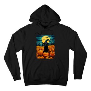 Witch Kawaii Pumpkin Black Cat Halloween Gifts Hoodie