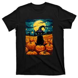 Witch Kawaii Pumpkin Black Cat Halloween Gifts T-Shirt