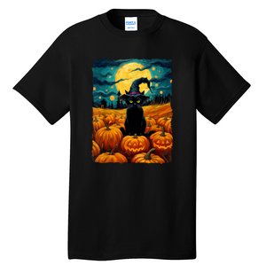 Witch Kawaii Pumpkin Black Cat Halloween Gifts Tall T-Shirt