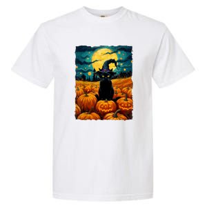 Witch Kawaii Pumpkin Black Cat Halloween Gifts Garment-Dyed Heavyweight T-Shirt