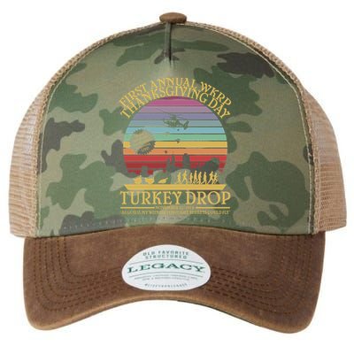 WKRP Thanksgiving Turkey Drop Funny Retro Legacy Tie Dye Trucker Hat