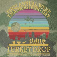 WKRP Thanksgiving Turkey Drop Funny Retro Legacy Tie Dye Trucker Hat
