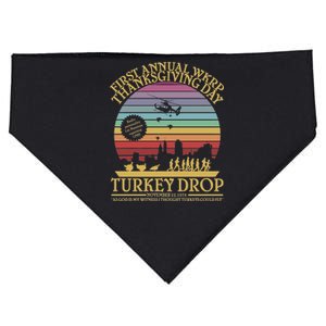 WKRP Thanksgiving Turkey Drop Funny Retro USA-Made Doggie Bandana