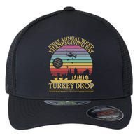 WKRP Thanksgiving Turkey Drop Funny Retro Flexfit Unipanel Trucker Cap