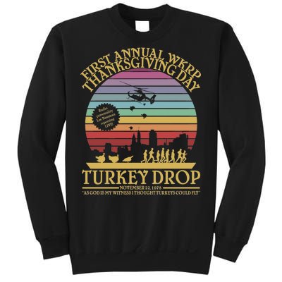 WKRP Thanksgiving Turkey Drop Funny Retro Sweatshirt