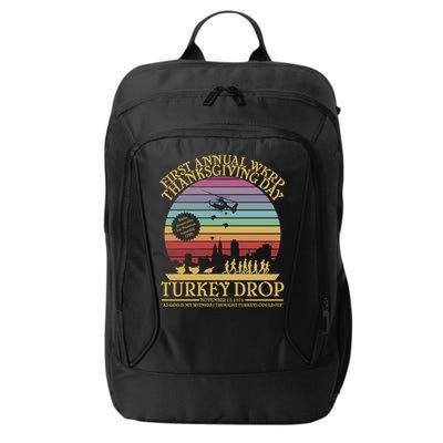 WKRP Thanksgiving Turkey Drop Funny Retro City Backpack