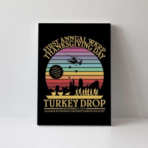 WKRP Thanksgiving Turkey Drop Funny Retro Canvas