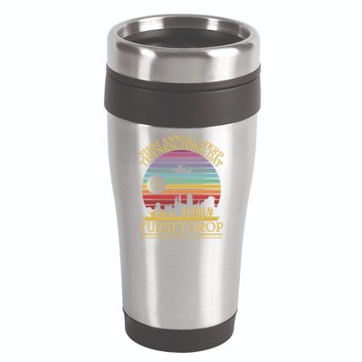 WKRP Thanksgiving Turkey Drop Funny Retro 16oz Travel Tumbler