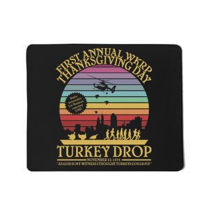 WKRP Thanksgiving Turkey Drop Funny Retro Mousepad