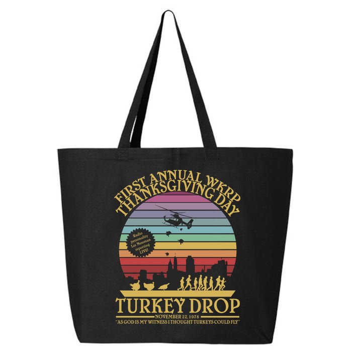 WKRP Thanksgiving Turkey Drop Funny Retro 25L Jumbo Tote