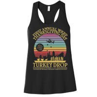 WKRP Thanksgiving Turkey Drop Funny Retro Women's Racerback Tank