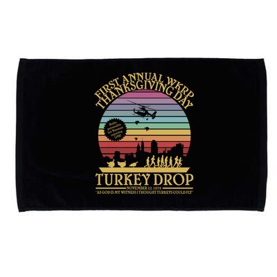 WKRP Thanksgiving Turkey Drop Funny Retro Microfiber Hand Towel