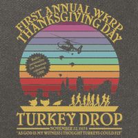 WKRP Thanksgiving Turkey Drop Funny Retro Cotton Canvas Backpack
