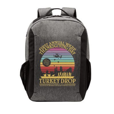 WKRP Thanksgiving Turkey Drop Funny Retro Vector Backpack