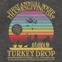 WKRP Thanksgiving Turkey Drop Funny Retro Vector Backpack