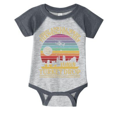 WKRP Thanksgiving Turkey Drop Funny Retro Infant Baby Jersey Bodysuit