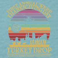 WKRP Thanksgiving Turkey Drop Funny Retro Sueded Cloud Jersey T-Shirt