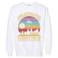 WKRP Thanksgiving Turkey Drop Funny Retro Garment-Dyed Sweatshirt