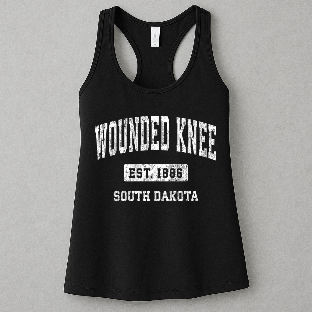 Wounded Knee South Dakota Sd Vintage Established Athletic Sports Womens Tank Top