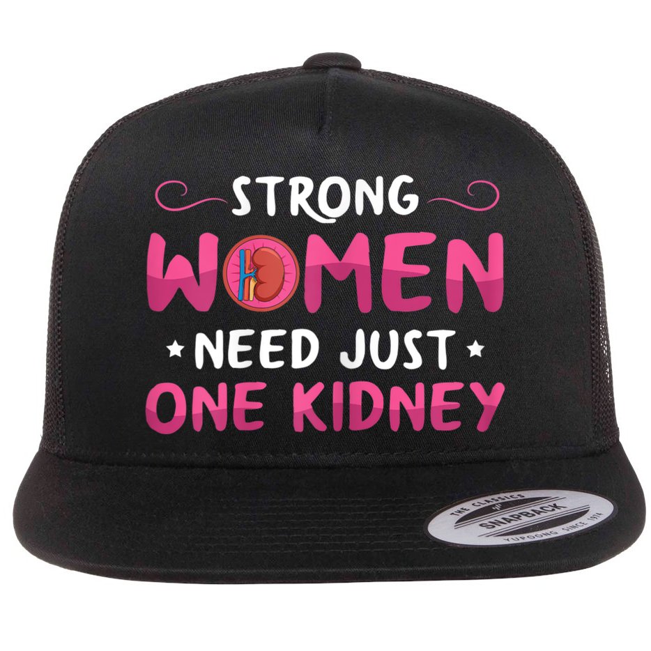 Womens Kidney Surgery Design For Your Kidney Donor Wife Flat Bill Trucker Hat