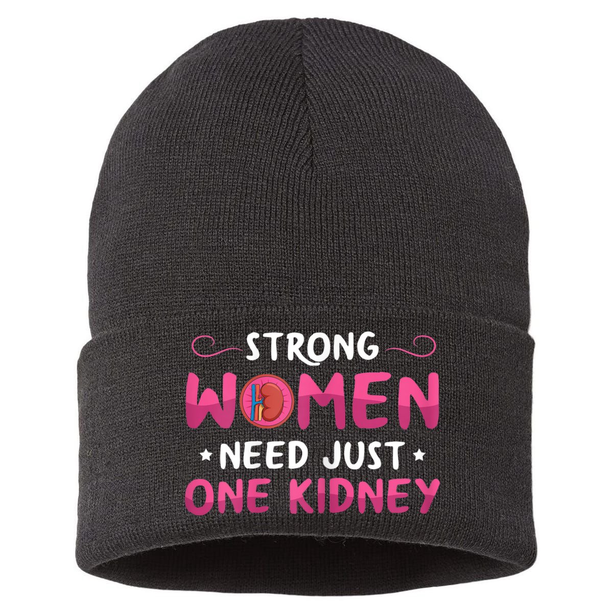 Womens Kidney Surgery Design For Your Kidney Donor Wife Sustainable Knit Beanie