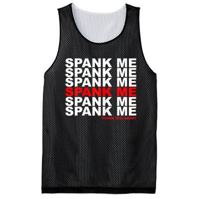 Womens Kinky Spank Me Daddy Funny Spanking Gear Mesh Reversible Basketball Jersey Tank