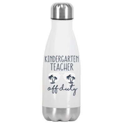 Womens Kindergarten Teacher Off Duty Last Day Of School Summer Stainless Steel Insulated Water Bottle