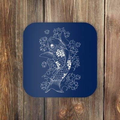 White Koi Coaster