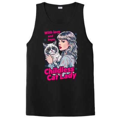 With Love And Hope Childless Cat Lady For Kamala Harris PosiCharge Competitor Tank