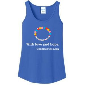 With Love And Hope Less Cat Lady Gift Ladies Essential Tank