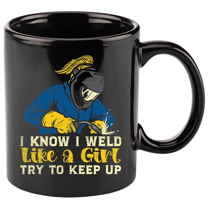 Weld Like A Welder Ironworker Ironsmith Welding 11oz C Handle Ceramic Mug