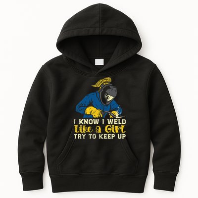 Weld Like A Welder Ironworker Ironsmith Welding Kids Hoodie