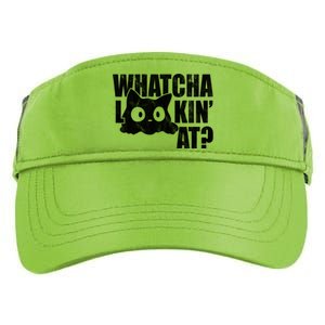 Watcha Lookin At Funny Cat Adult Drive Performance Visor